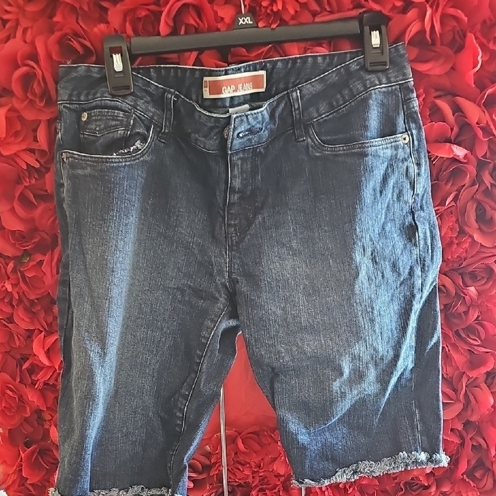 Womens Gap Denim Bermuda Shorts Size 8